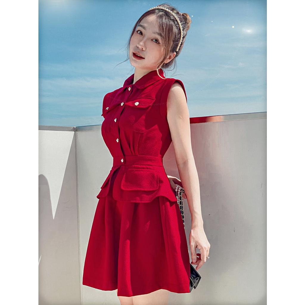 Spring Dress | Váy đỏ thiết kế phối ngực cao cấp xinh xắn Story.clothes thời trang nữ