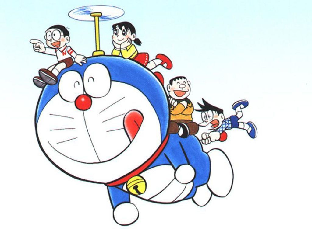 Combo Chong chóng Doraemon gắn nón Bảo hiểm