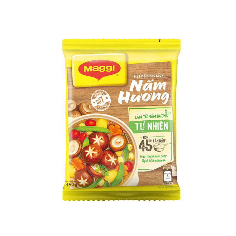 Hạt nêm cao cấp MAGGI vị Nấm Hương gói 450g