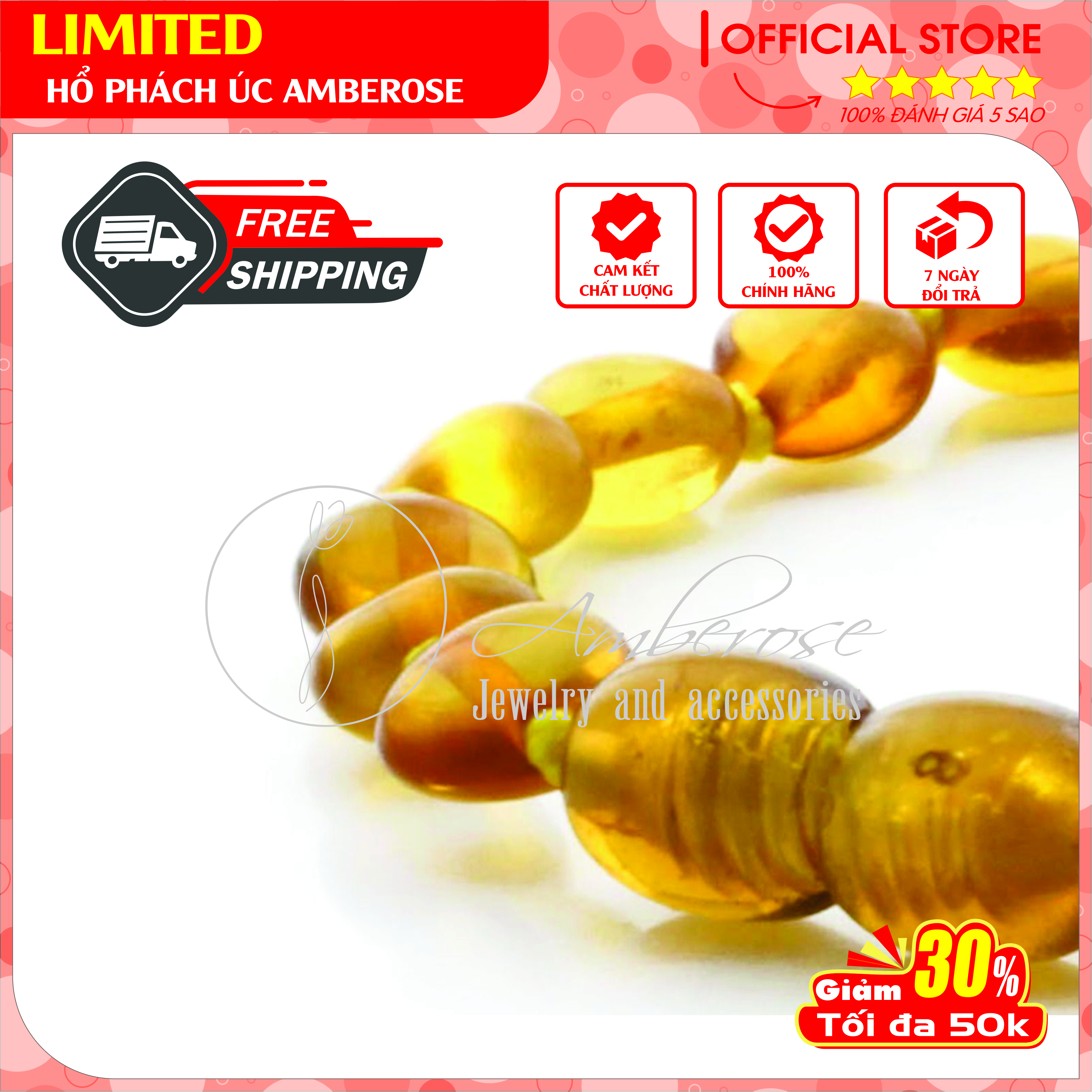 Bộ Vòng Amber Úc Cho Bé 0 - 10 tuổi SAB1MOLV