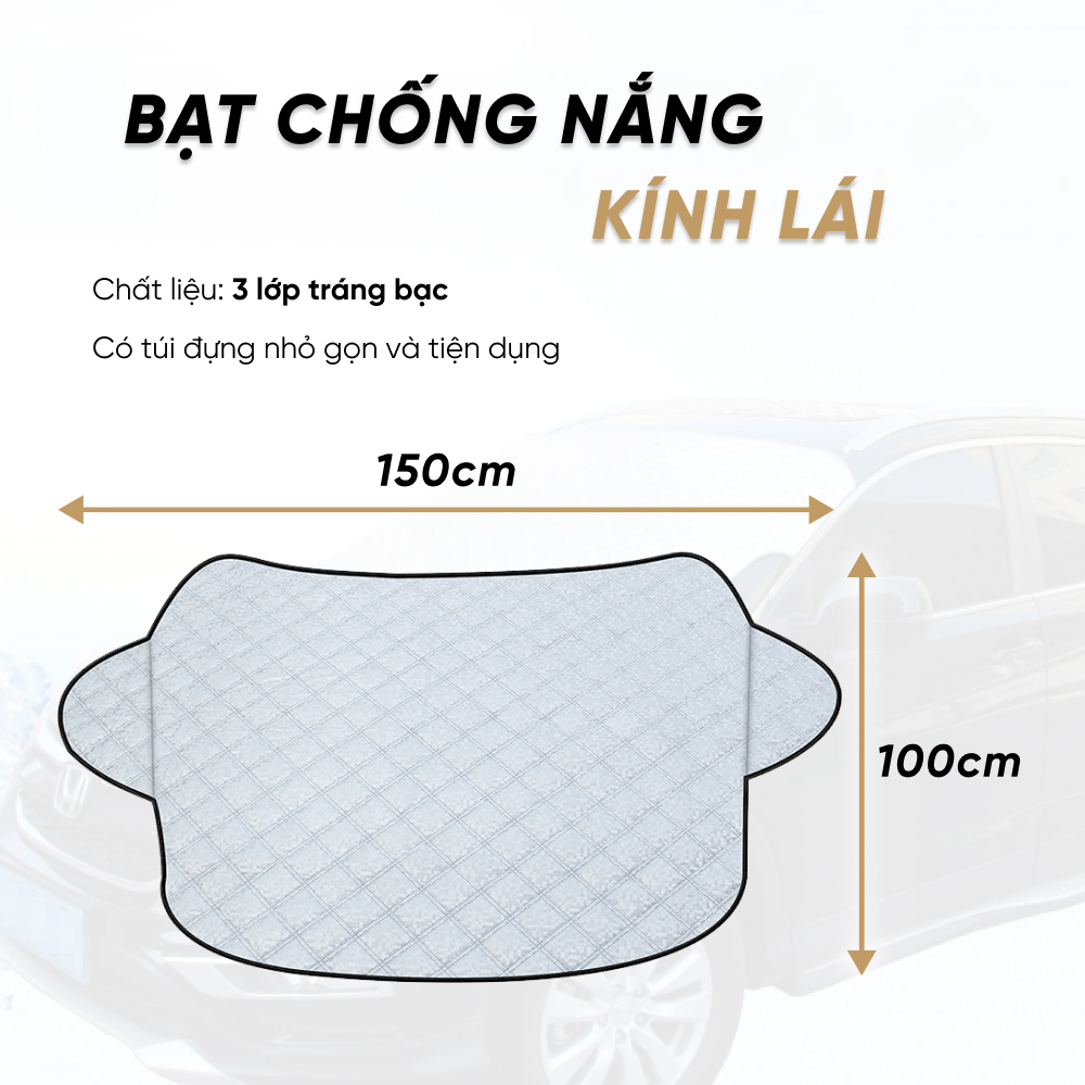 Bạt Che Nắng Kính Lái Xe Ô Tô Cao Cấp | Bạt Che Nắng Kính Lái Sử Dụng Chất Liệu Cao Cấp Chống Tia UV, Bảo Vệ Taplo Xe Hiệu Quả