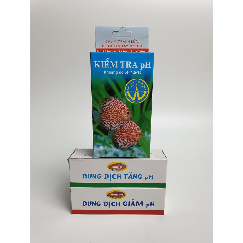 Combo 3 chai Bộ Đo và Tăng Giảm pH cho Hồ Cá -