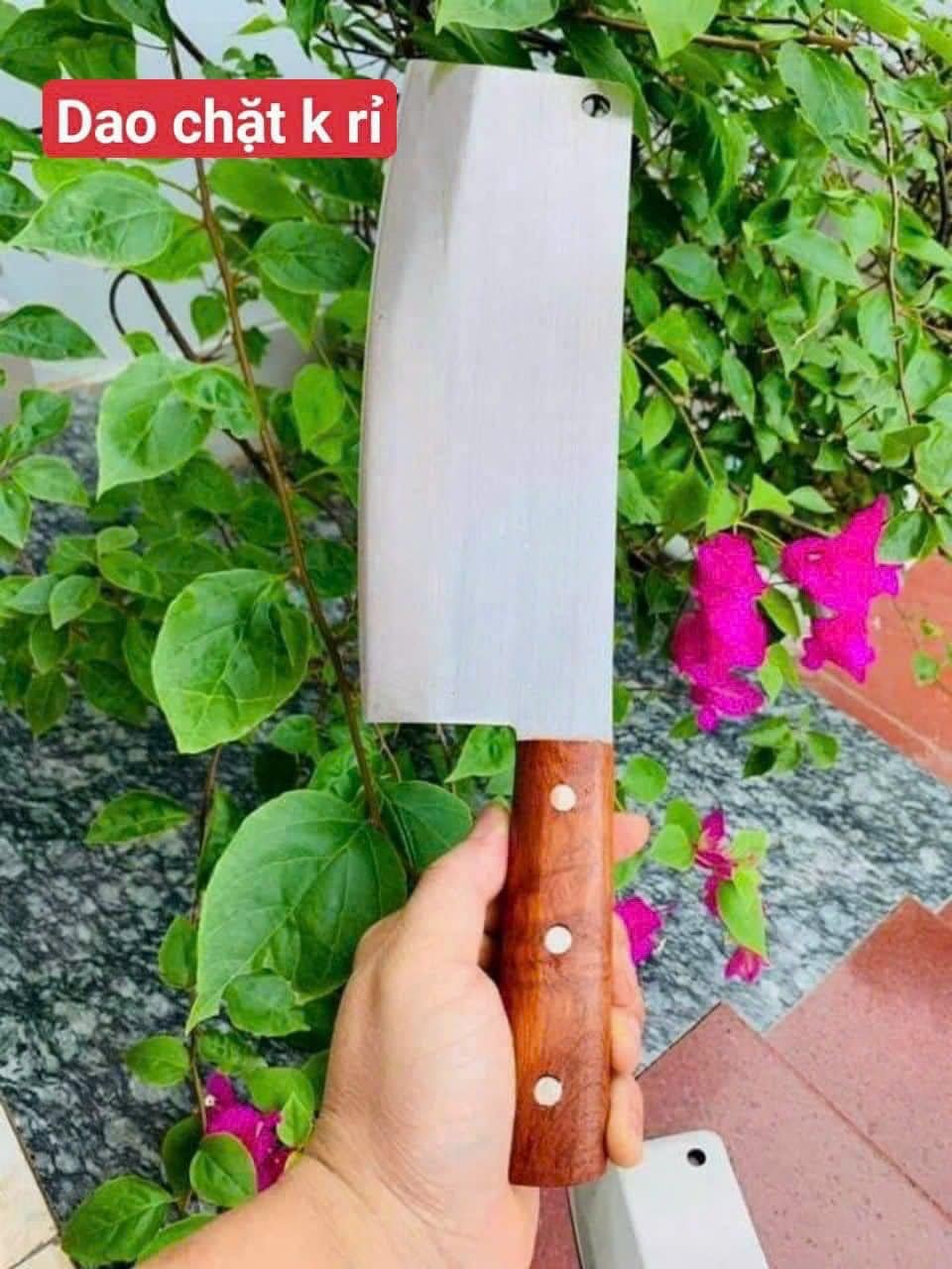 Dao chặt gà, chặt xương chuôi gỗ - Thép nhật không rỉ