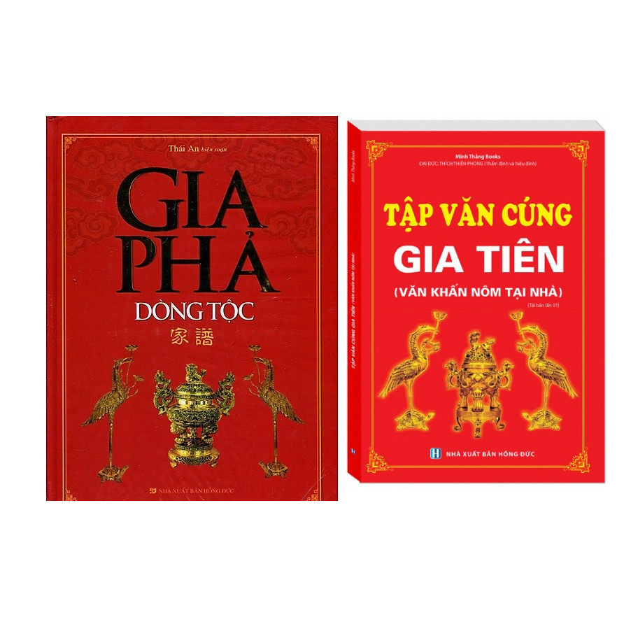 Combo Gia Phả Dòng Tộc (Tái Bản)+Tập Văn Cúng Gia Tiên (Tái Bản 01)