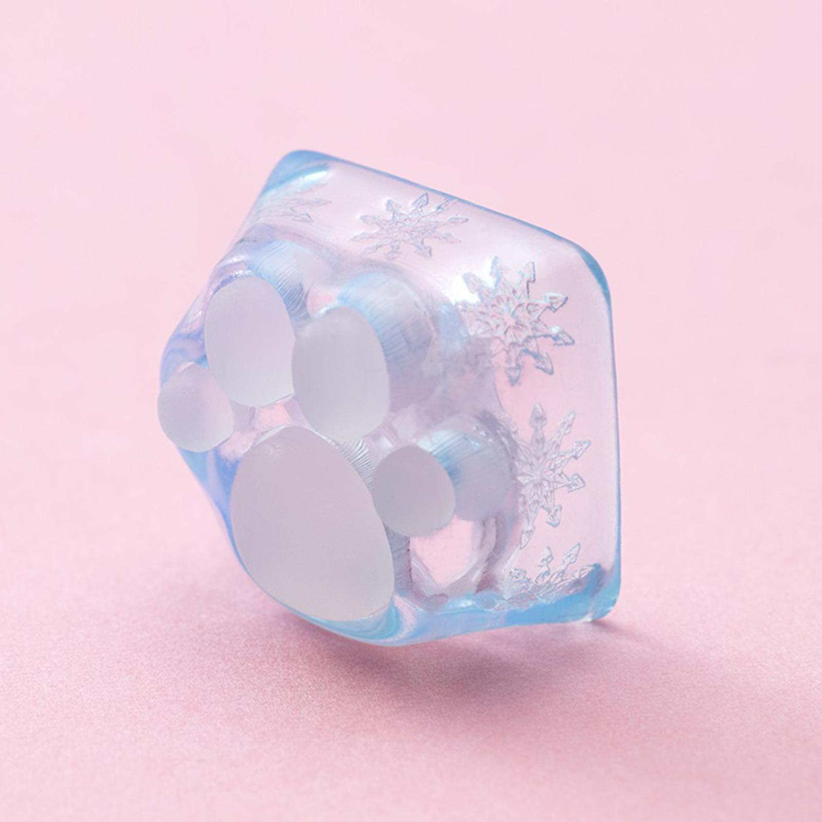 Clear Resin Cat Paw Mechanical Keyboard Keycap Pad for Cherry MX DIY