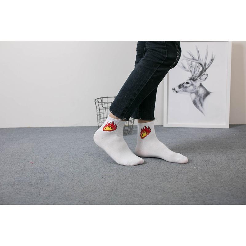 Tất nam nữ dạng cổ cao in hình Vintage - TAT02