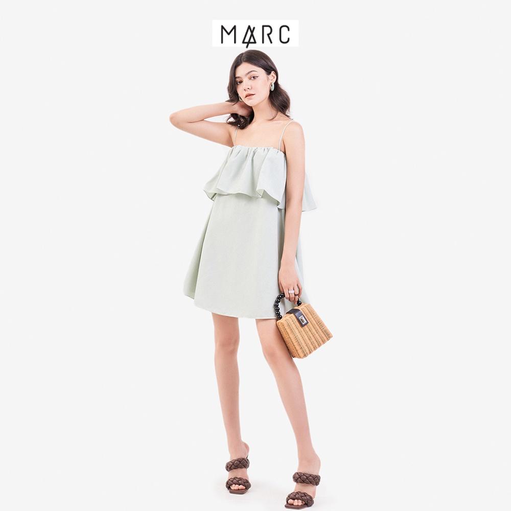 Đầm 2 dây nữ MARC FASHION form rộng phối bèo ngực CBVH070922