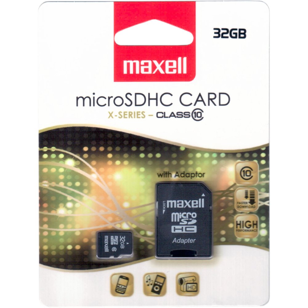 Thẻ Nhớ Micro SDHC 32G Class 10 (tặng kèm ADAPTER) - Maxell chính hãng