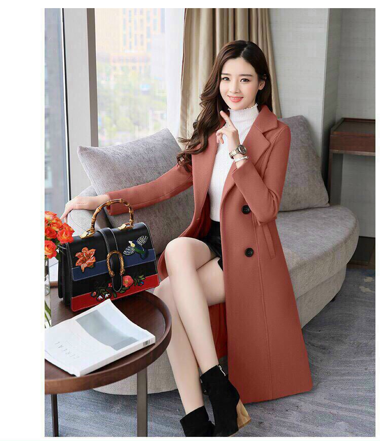 Áo khoát dạ phom dài nữ hoàng cực sang GD44944