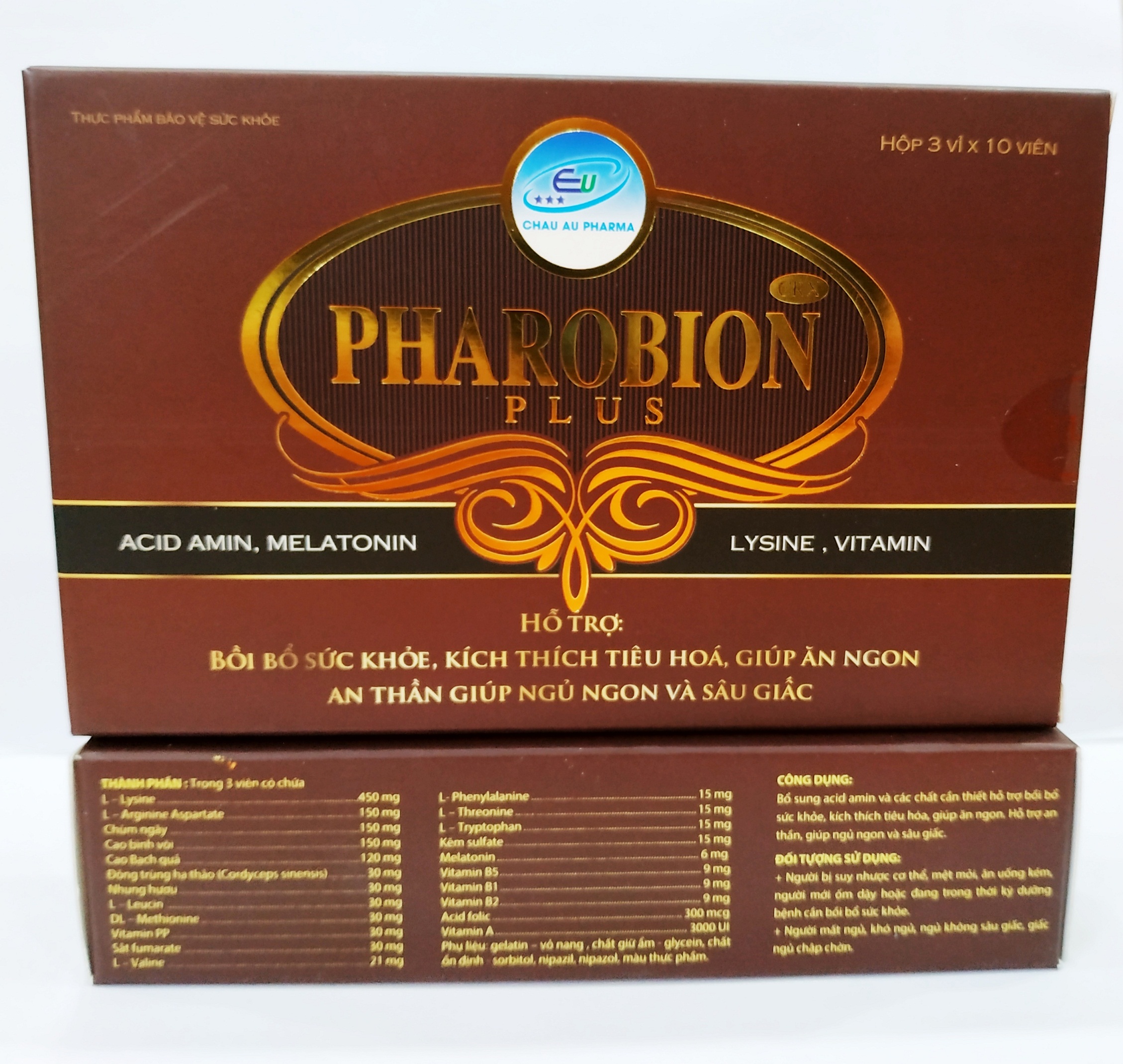 VIÊN ĂN NGỦ NGON PHAROBION PLUS - GIÚP AN THẦN NGỦ SÂU GIẤC - ĂN NGON MIỆNG - BỒI BỔ SỨC KHỎE - TĂNG SỨC ĐỀ KHÁNG CHO CƠ THỂ - MỖI NGÀY 1 VIÊN - HỘP 30 VIÊN