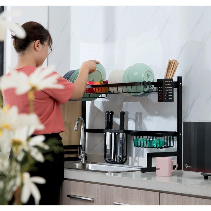 Bộ Kệ Đựng Chén Bát Đa Năng 8 Món Phụ Kiện Tiết Kiệm Không Gian
