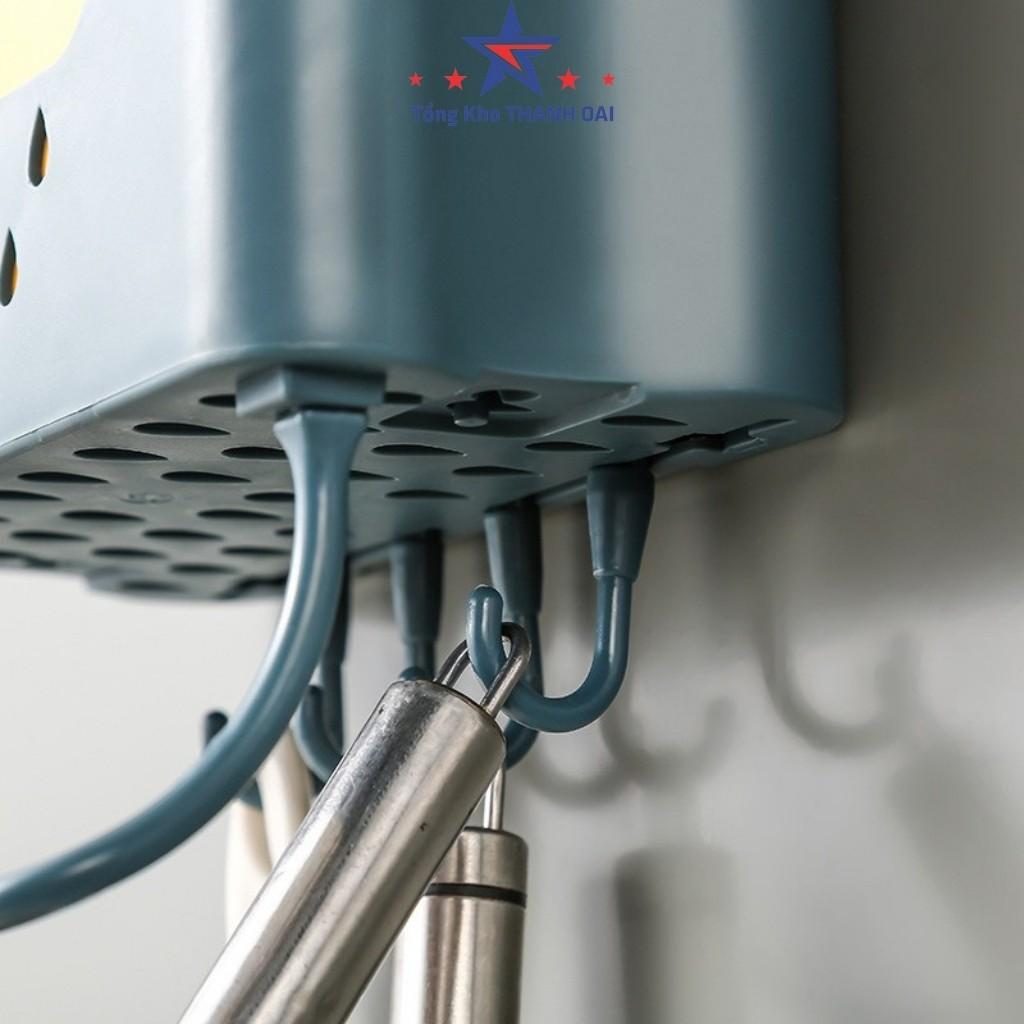 Ống đựng đũa treo tường có nắp hình đám mây đậy tiện dụng