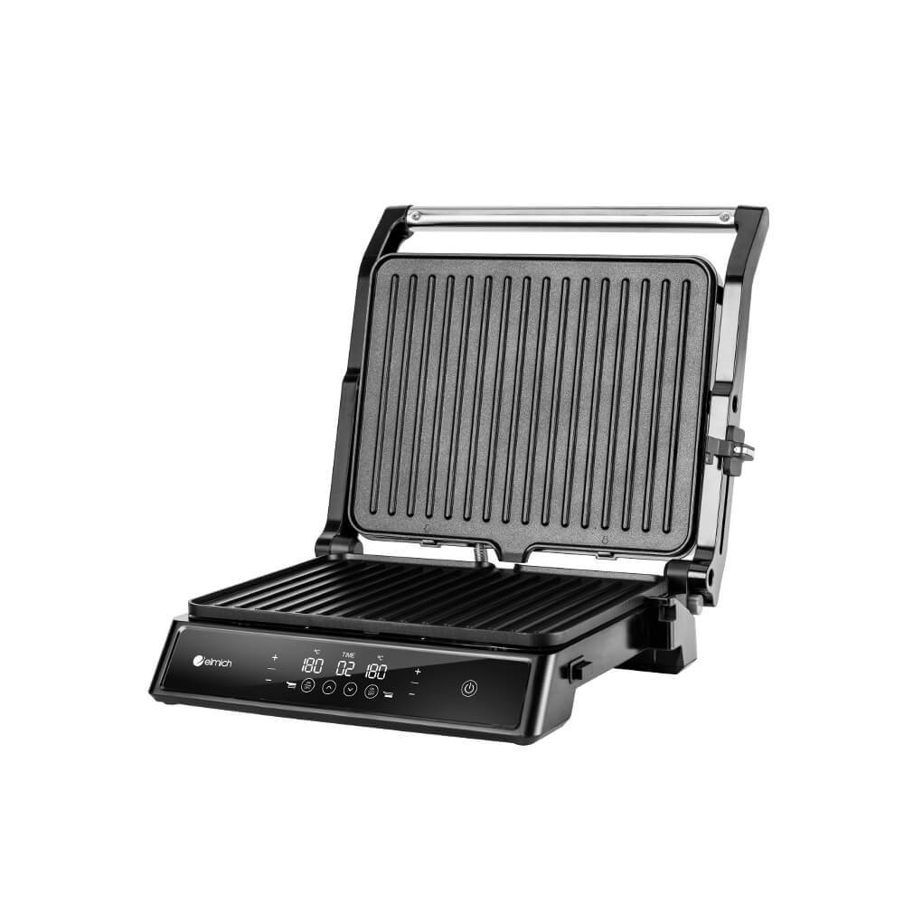 Vỉ nướng điện gấp gọn Elmich EGE-8579, Hàng chính hãng, 2 bề mặt nướng phủ chống dính, điều chỉnh nhiệt độ - JoyMall