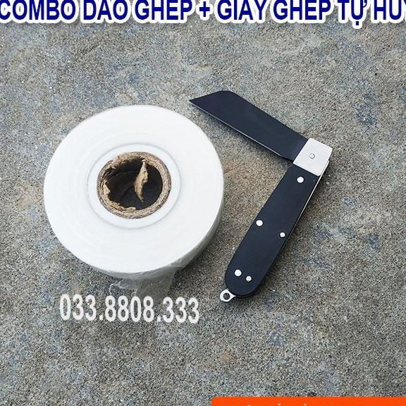 Combo Dao Ghép Cây Cán Gập & Giấy Ghép Cây Tự Hủy 3cm