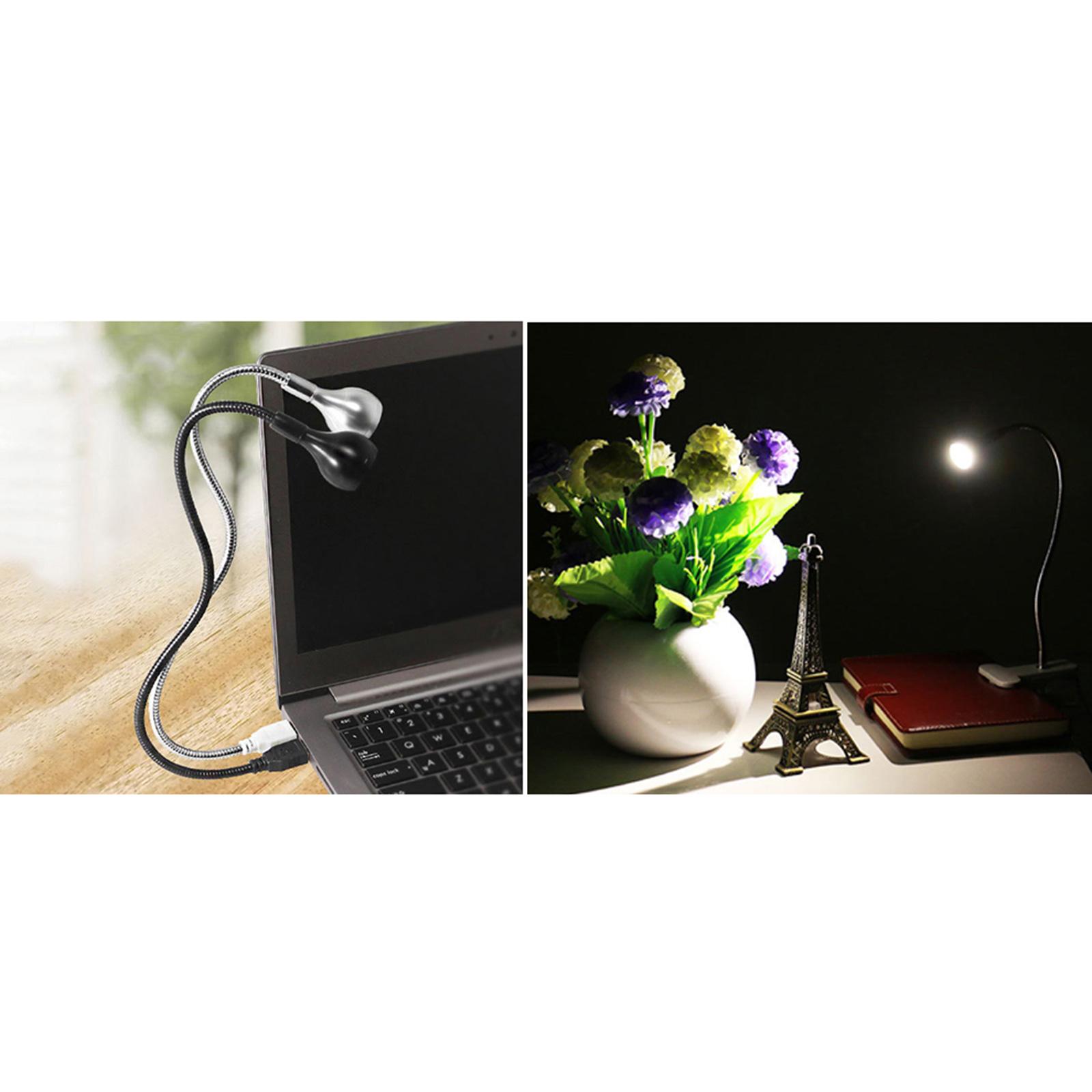 USB Flexible Reading LED Desk Lights Clip-on Table Lamp