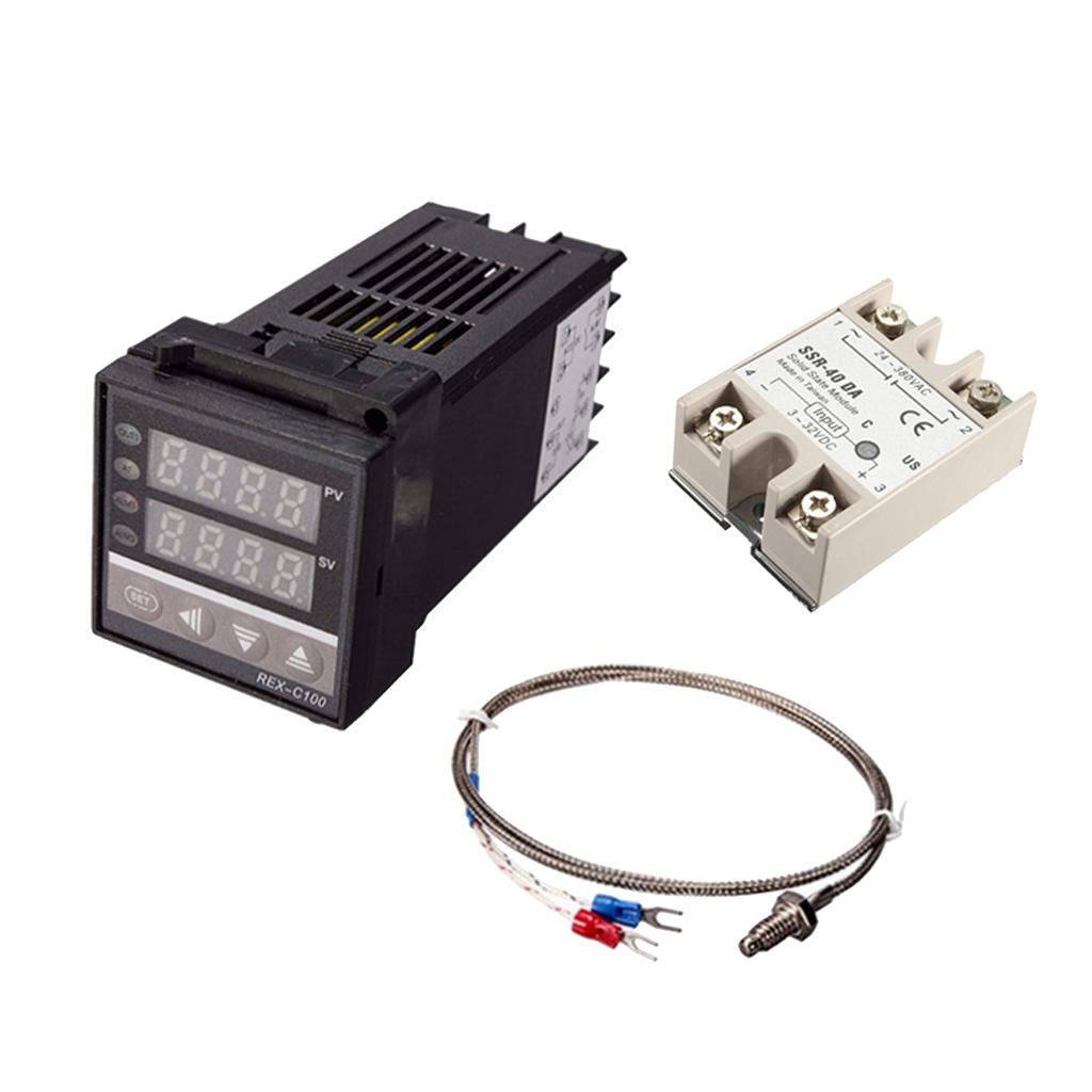 PID Nhiệt Độ Bộ Điều Khiển Nhiệt AC 100-240 V, Ruột Đặc Rơ Le