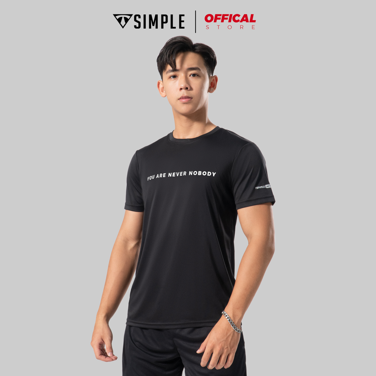 Áo Thể Thao Nam TSIMPLE cổ tròn tay ngắn tập gym vải thun lạnh thoáng mát co giãn chuẩn form MSSAHP7