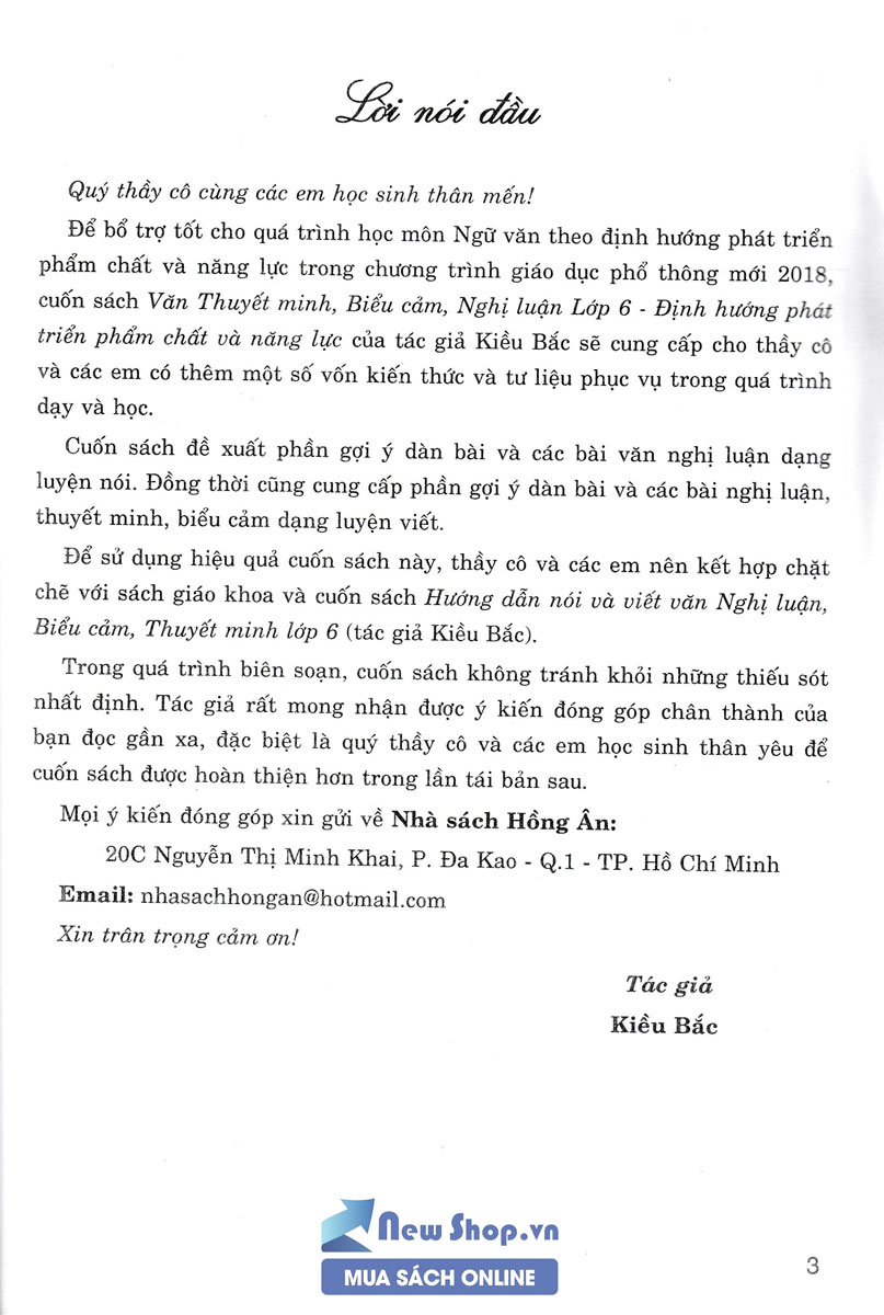 Văn Thuyết Minh - Biểu Cảm - Nghị Luận Lớp 6