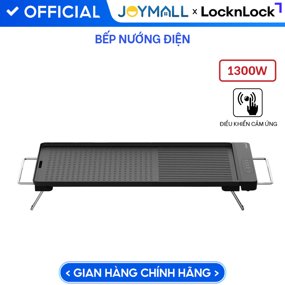 Bếp Nướng Điện Cao Cấp LocknLock EJG311BLK 1300W, Hàng Chính Hãng, Điều Khiển Cảm Ứng - JoyMall