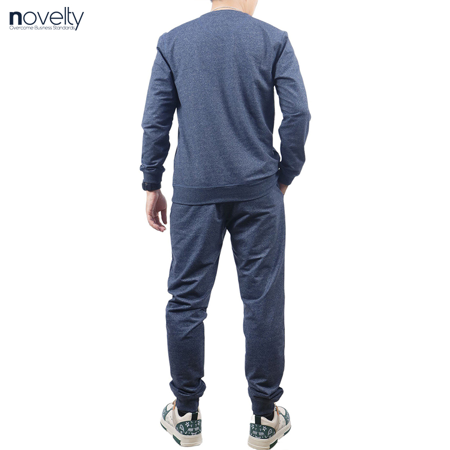 Bộ nỷ chui đầu họa tiết phản quang Novelty Regular fit xanh xám đậm NBNMMDMT3R230635B