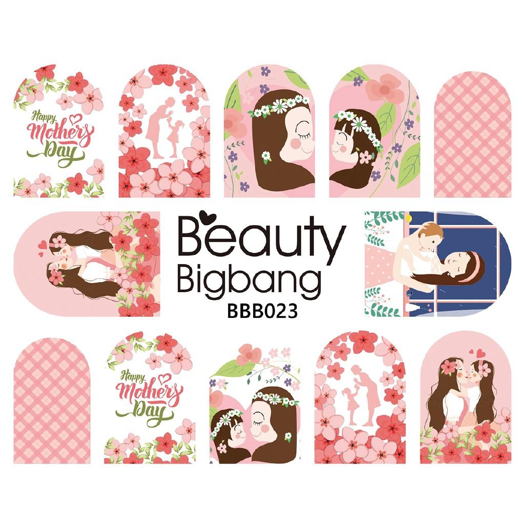 Tấm sticker dán trang trí móng tay beautybigbang