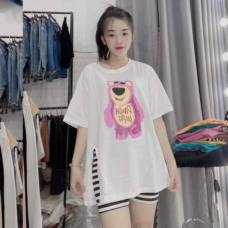 Đồ bộ nữ ESHOP đồ bộ mặc nhà bigsize áo xẻ tà 1 bên quần lửng ngố thun gân đẹp dễ thương đi chơi ngủ cute DB39