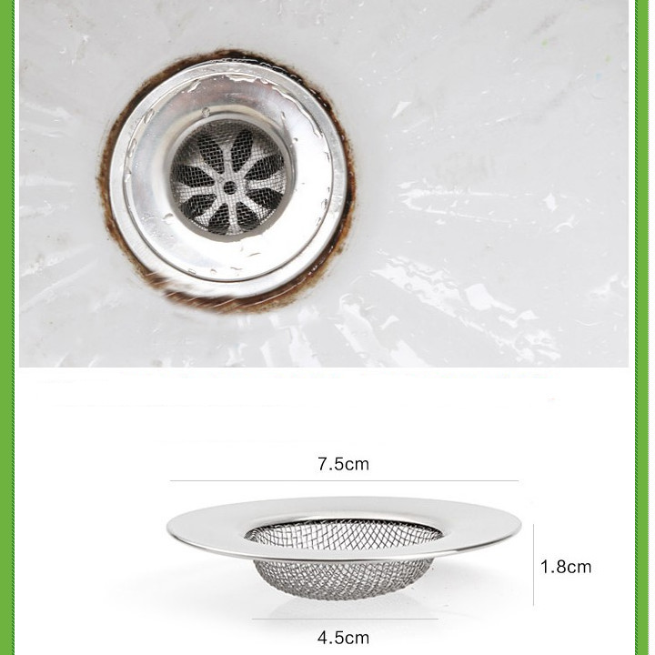 Set 2 lọc rác inox bồn rửa chén, chậu rửa bát, nhà tắm thông minh cao cấp chống gỉ loại tròn tiện ích