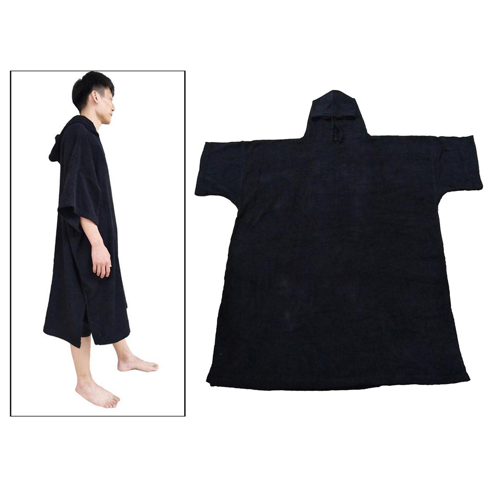 Unisex Changing Drying Coat Robe Towel Surf Poncho Swim Wetsuit