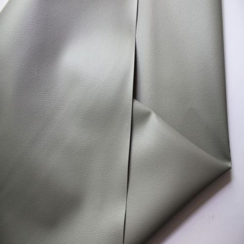 Vải da simili PVC - vải PU - vải giả da làm handmade - khổ 1,4m màu xám