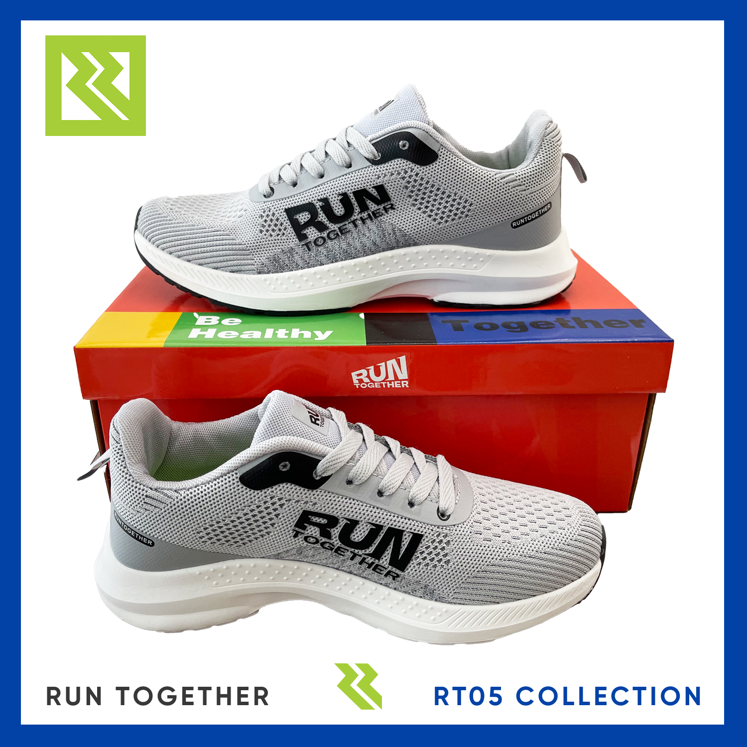 Giày Sneaker Thể Thao Thời Trang - Run Together RT05 - Màu: Xám