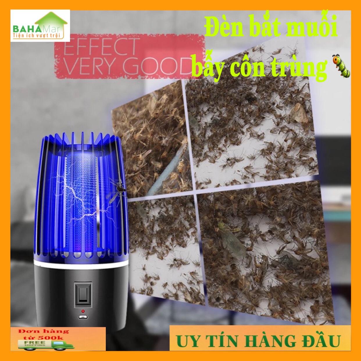 ĐÈN DIỆT MUỖI - DIỆT CÔN TRÙNG ĐA CHỨC NĂNG SẠC ĐIỆN "BAHAMAR" diệt muỗi bằng ánh sáng xanh thu hút muỗi bay vào và tiêu diệt , ngăn ngừa bệnh dịch do muỗi và côn trùng