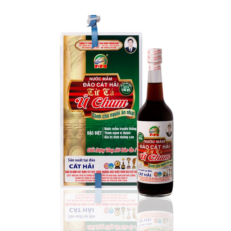 Nước mắm Ủ chum dành cho người ăn nhạt, hộp 4 chai dung tích 650ml