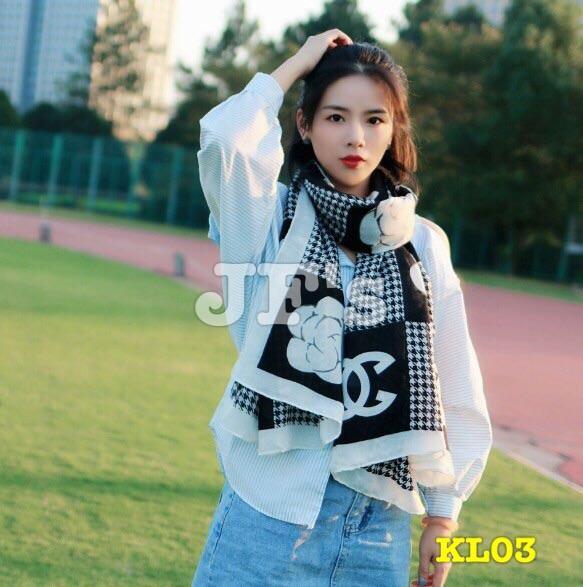 Khăn quàng cotton lanh, khăn choàng thu đông phong cách thời trang Hàn Quốc - KL08