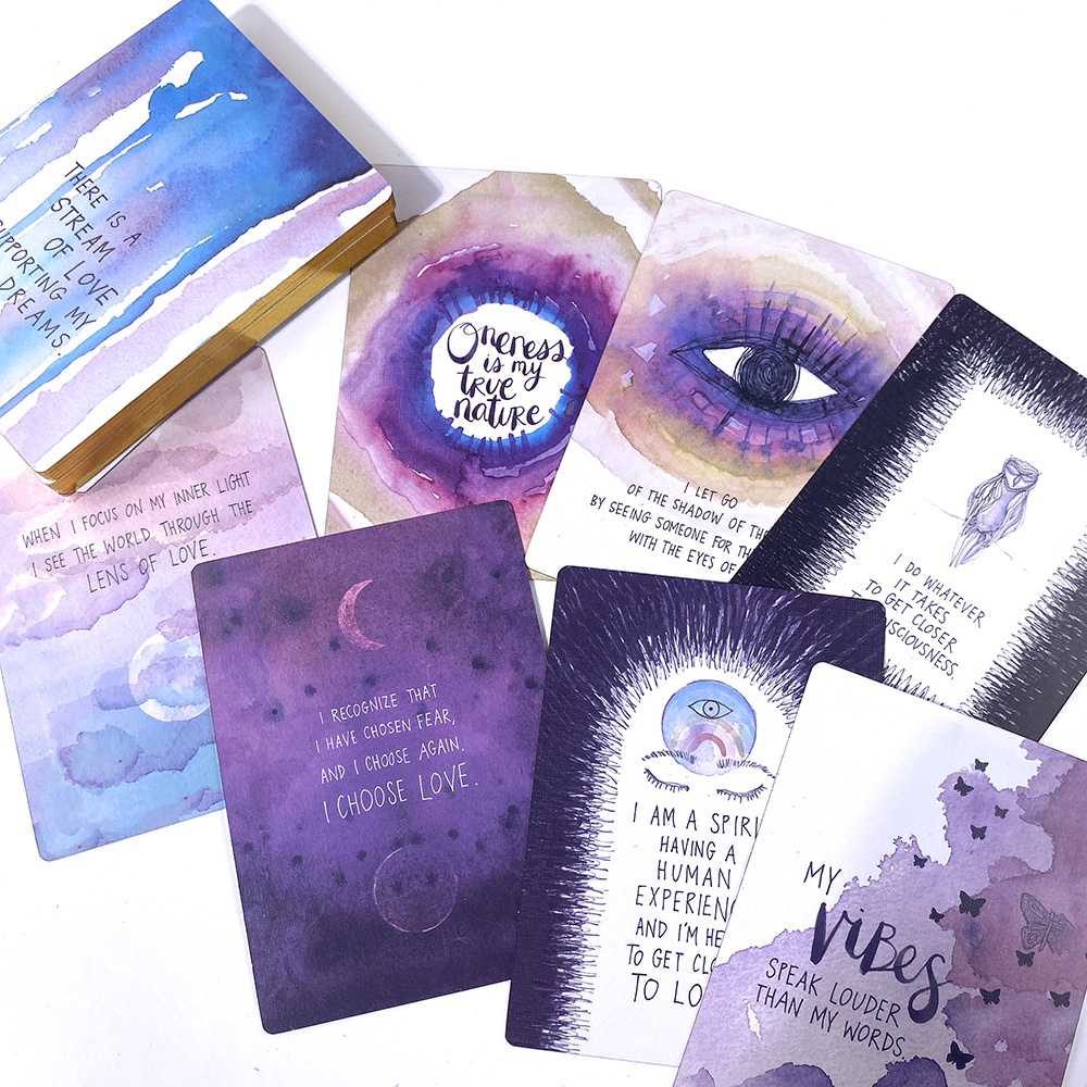 Bộ Bài Universe Has Your Back Oracle Hộp Thiếc Mạ Cạnh Vàng 52 Lá
