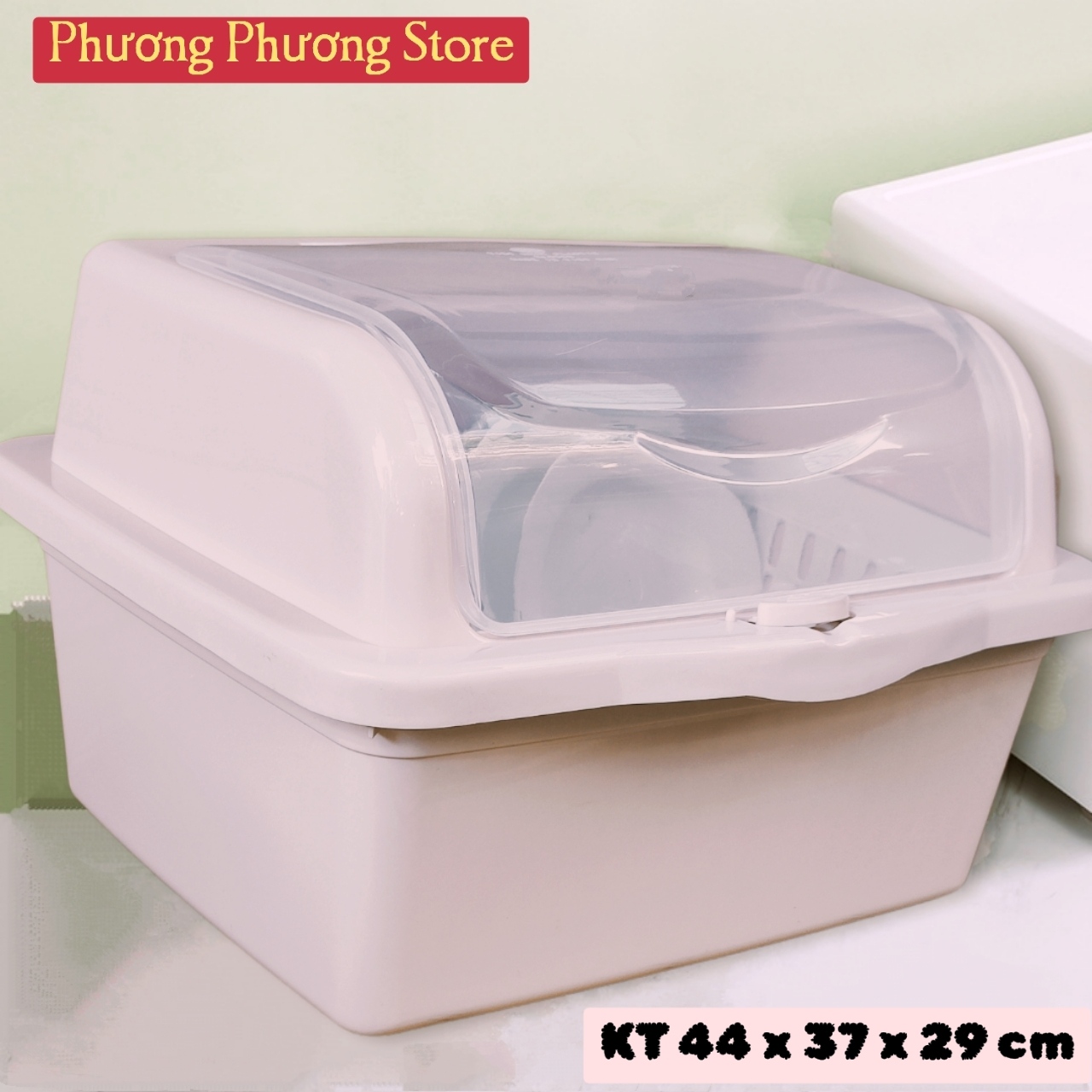 Kệ Úp Chén Bát - Có Nắp Đậy 1 Tầng- Có Lỗ Thoát Nước - Nắp Đậy Chống Bụi Bặm Cao Cấp