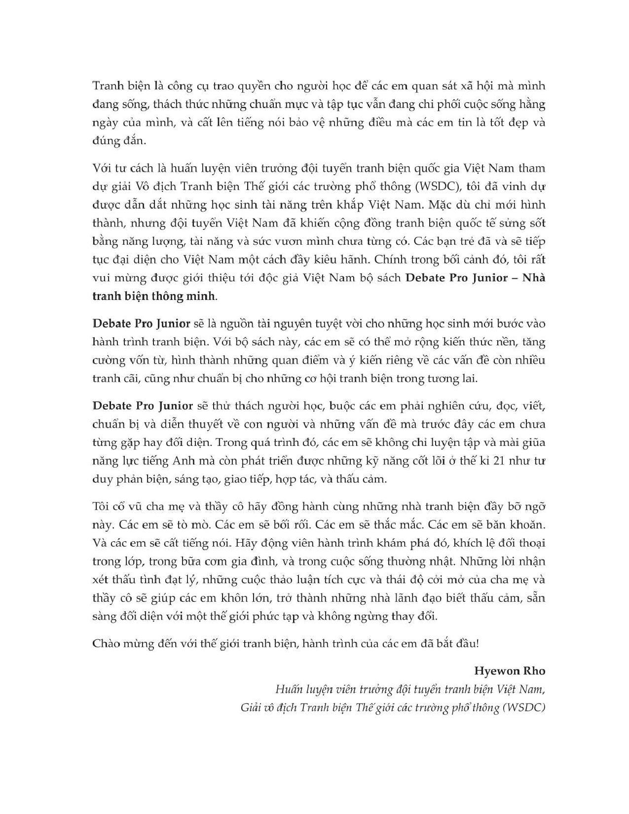 Debate Pro Junior: Nhà Tranh Biện Thông Minh Book1