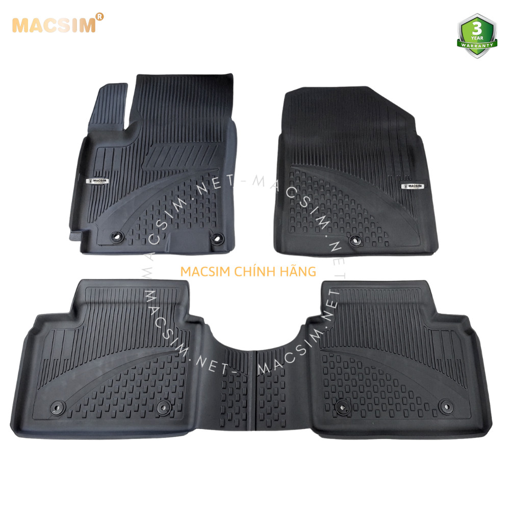 #Elantra, Thảm lót sàn ô tô nhựa TPE Silicon Hyundai Elantra 2016-2022   Black Nhãn hiệu Macsim