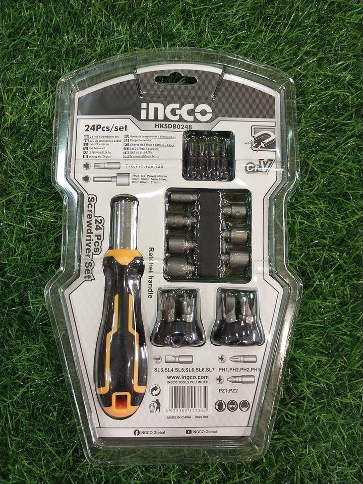 BỘ TUỐC NƠ VÍT ĐA NĂNG 24 CHI TIẾT INGCO HKSDB0248 - HÀNG CHÍNH HÃNG