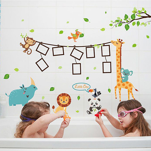 Decal Dán Tường Cho Bé Yêu Tranh Vườn Thú Treo Ảnh DB067