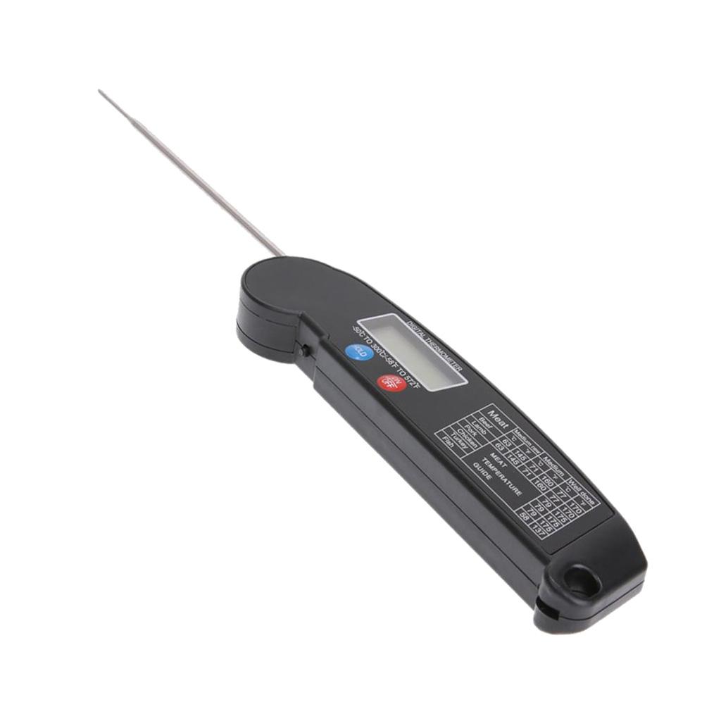 LCD Digital Instant Read Kitchen Food Thermometer With Folding Long Probe BBQ Meat Water Milk Household Cooking Temperature Tools