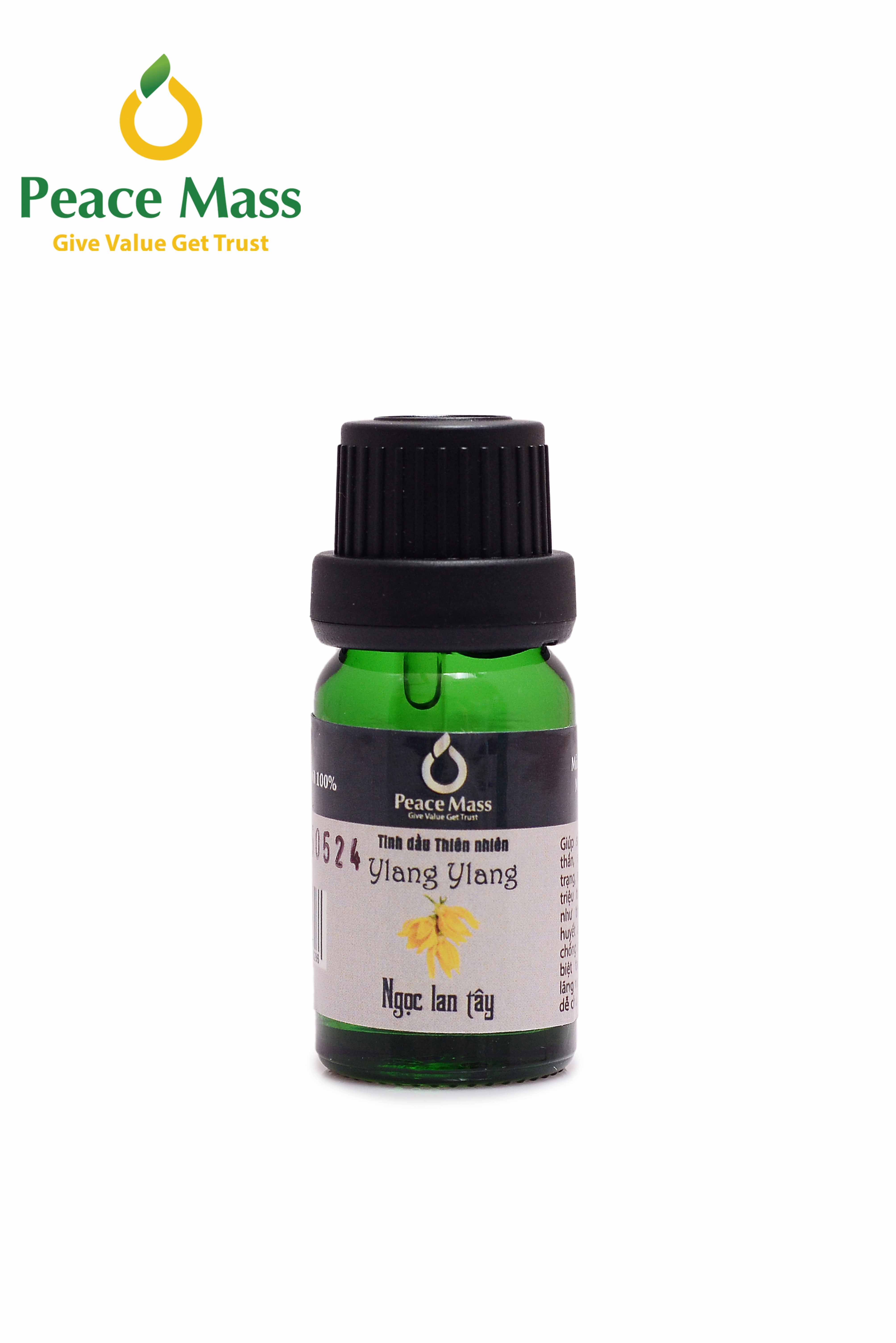 TD10ml-KX4 Combo Tinh Dầu Ngọc Lan Tây Peace Mass 10ml - Bộ Kẹp Xe Ô tô - Ylang Ylang