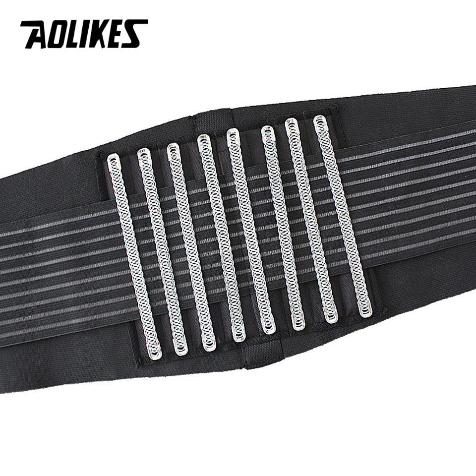 Aolike 1pcs Hỗ trợ thắt lưng đau lưng hỗ trợ nẹp cho tập thể dục Thở Color: Black Size: XL
