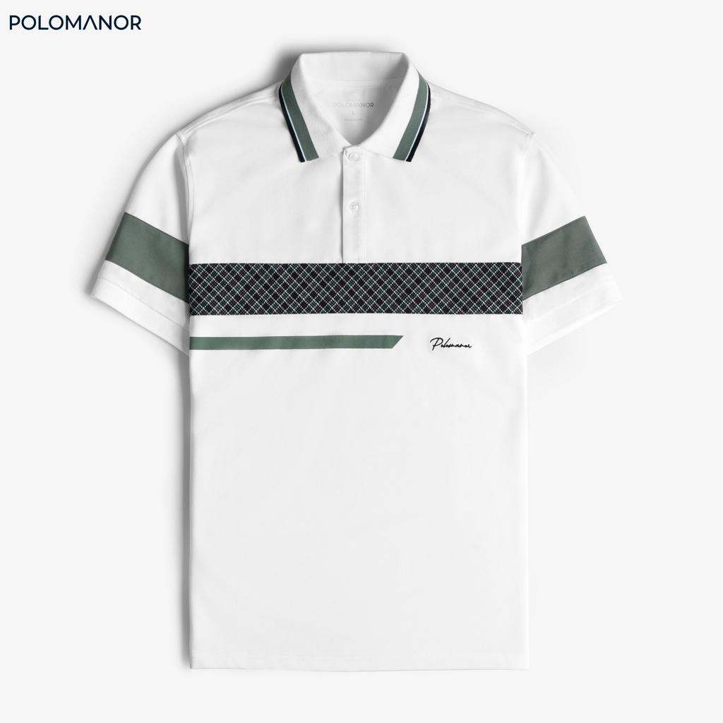 Áo Polo nam phối LUCAS vải cá sấu cotton CVC, nam tính, thanh lịch, sang trọng - POLOMANOR