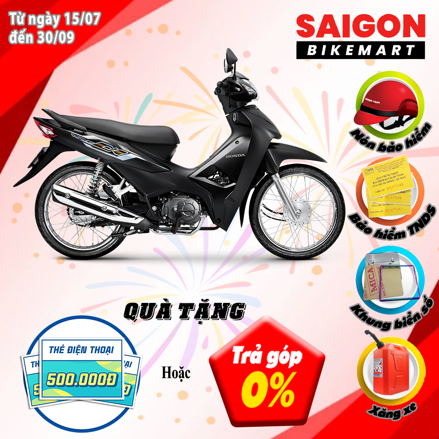Xe máy Honda Wave Alpha 2023 Phiên bản Đặc biệt Đen