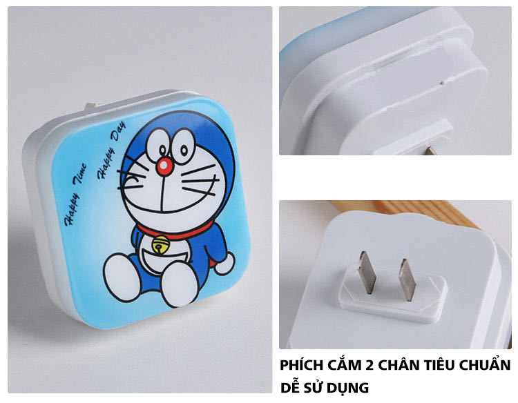 Đèn ngủ hình mèo Doraemon ngộ nghĩnh, tích hợp điều khiển từ xa thông minh và tiện lợi