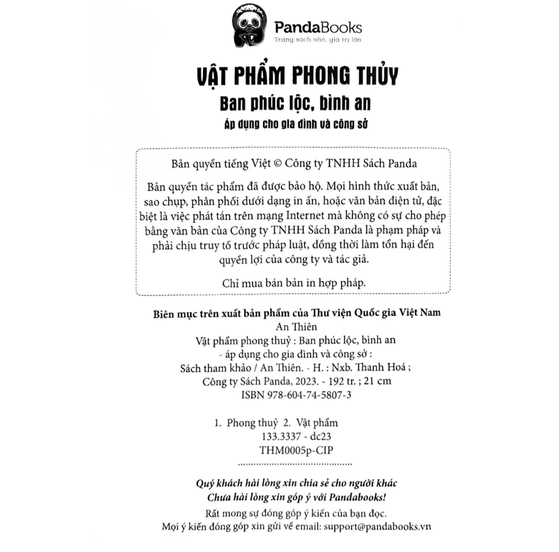 Sách - Vật Phẩm Phong Thủy – Ban phúc lộc bình an áp dụng cho gia đình và công sở