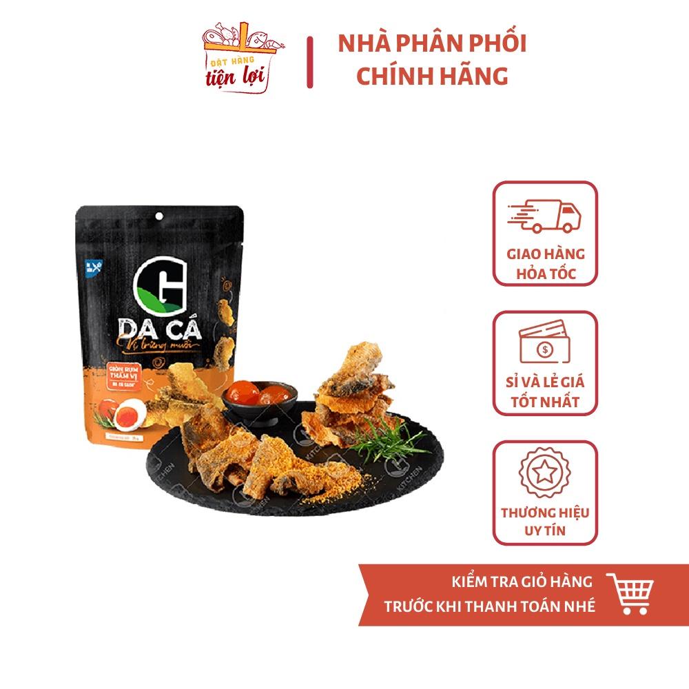 Da cá sấy giòn G Kitchen gói 25g vị trứng muối/ trứng muối cay