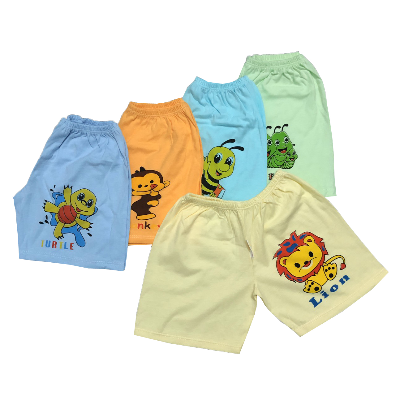 Combo 10 quần đùi cotton màu nhạt cho bé trai, bé gái SS, chất vải cotton mềm, mịn, thấm hút mồ hôi, size cho bé từ 5 đến 23kg, hàng Việt Nam chất lượng