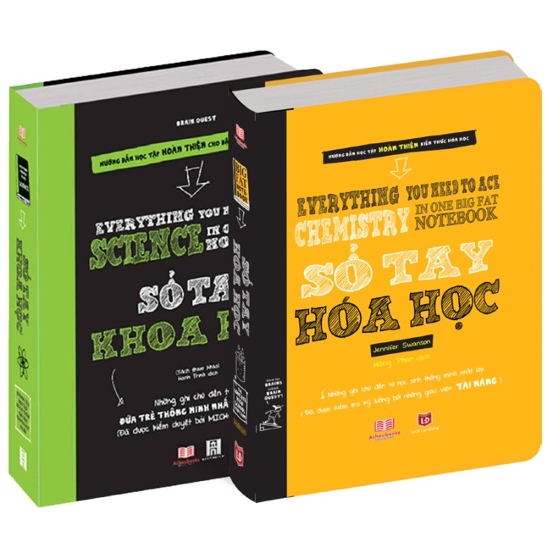 Combo Sách Sổ Tay Khoa Học, Sổ Tay Hóa Học - Kiến Thức Tổng Hợp Hóa Học và Khoa Học - Á Châu Books