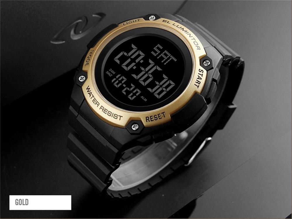 Đồng hồ kỹ thuật số SKMEI 1346 nam dây da không thấm nước